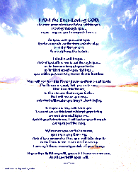 I AM the Ever-Loving God, the ever present creator living within you...