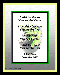 I AM the ocean, you are the wave...